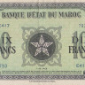 10 франков 1943 года. Марокко. р25