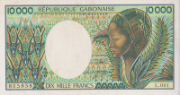 10000 франков 1991 года. Габон. р7b