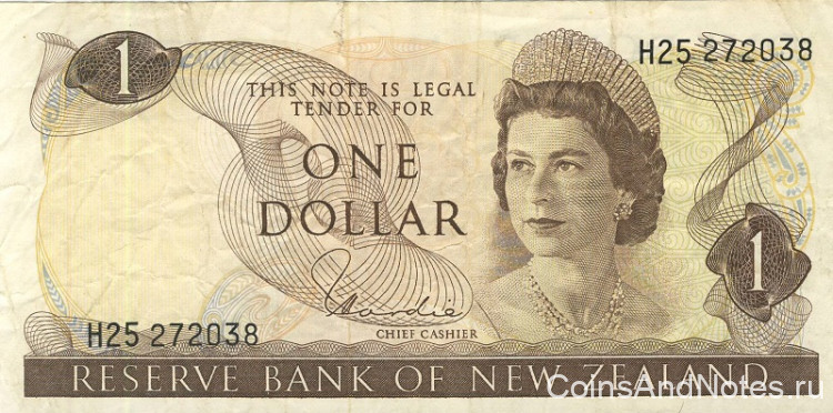 1 доллар 1967-1981 годов. Новая Зеландия. р163d
