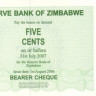 5 центов 01.08.2006 года. Зимбабве. р34