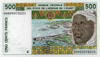 500 франков 2000 года. Буркина-Фасо.  р310Ск