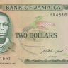 2 доллара 1993 года. Ямайка. р69е