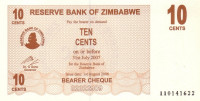 10 центов 01.08.2006 года. Зимбабве. р35