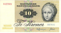 Банкнота 10 крон 1978 года. Дания. р48