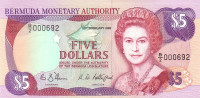 5 долларов 20.02.1989 года. Бермудские острова. р35b