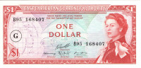 1 доллар 1965 года. Карибские острова. р13j