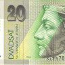 20 крон 2001 года. Словакия. р20e