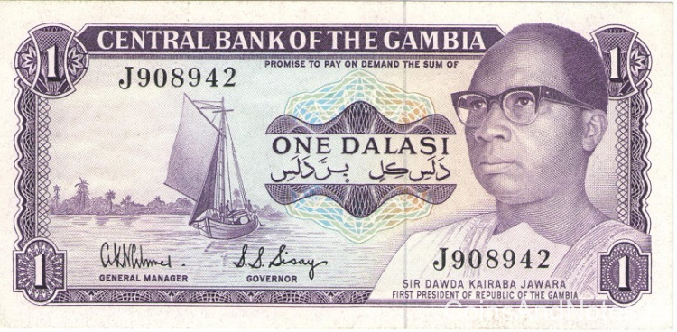 1 даласи 1972-1986 годов. Гамбия. р4d