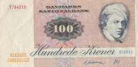 Банкнота 100 крон 1988 года. Дания. р51r