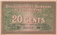 20 центов 1939 года. Французский Индокитай. р86d