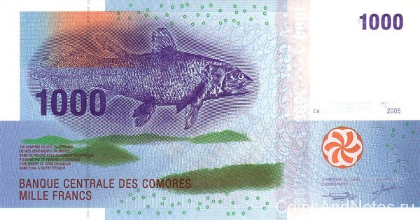 1000 франков 2005 года. Коморские острова. р16(а)