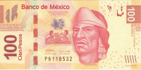 100 песо 23.04.2009 года. Мексика. р124(р)