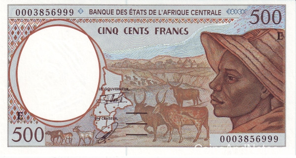 500 франков 2000 года. Камерун. р201Еg