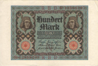 100 марок 01.11.1920 года. Германия. р69b