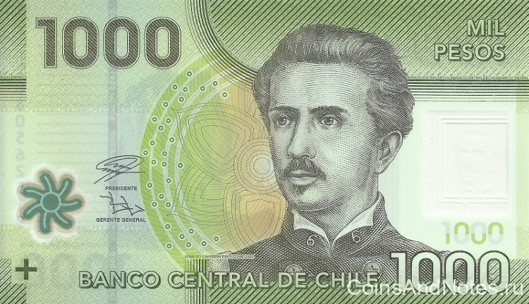 1000 песо 2018 года. Чили. р161h
