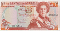 Банкнота 10 фунтов 1993 года. Джерси. р22