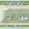 500 франков 01.02.2008 года. Руанда. р34