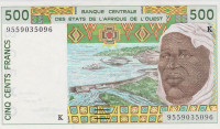 500 франков 1995 года. Сенегал. р710ке