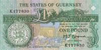 Банкнота 1 фунт 1991-2016 годов. Гернси. р52а