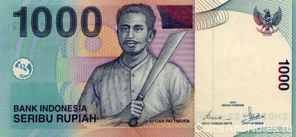 1000 рупий 2002 года. Индонезия. р141c