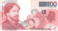 Банкнота 100 франков 1995-2001 годов. Бельгия. р147(1)