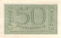 50 рейхспфеннигов 1940-1945 годов. Германия. Оккупированные территории. рR135