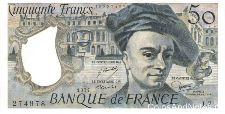 50 франков 1977 года. Франция. р152а