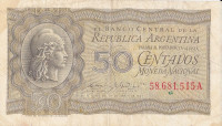 50 песо 1947 года. Аргентина. р259b