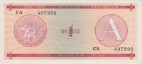 1 песо 1985 года. Куба. рFX1