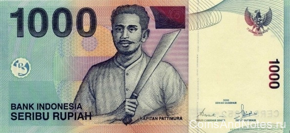 1000 рупий 2008 года. Индонезия. р141i