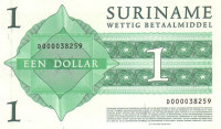 Банкнота 1 доллар 01.01.2004 года. Суринам. р155