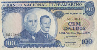 Банкнота 100 эскудо 1972 года. Мозамбик. р113(2)