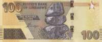 100 долларов 2020 года. Зимбабве. рW106