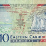 10 долларов 2016 года. Карибские острова. р52b