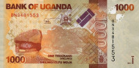 1000 шиллингов 2013 года. Уганда. р49b