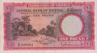 Банкнота 1 фунт 1958 года. Нигерия. р4