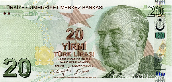 20 лир 2009 года. Турция. р224f