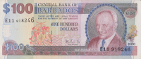 100 долларов 1999 года. Барбадос. р59(2)