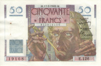 50 франков 17.02.1949 года. Франция. р127b