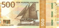 Банкнота 500 крон 2018 года. Норвегия. р56