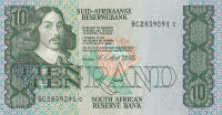 10 рандов 1978-1993 годов. ЮАР. р120е