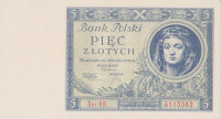 Банкнота 5 золотых 1930 года. Польша. р72