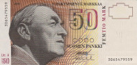 50 марок 1986 года. Финляндия. р118(17)