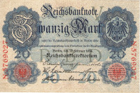 20 марок 19.02.1914 года. Германия. р46b