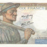 10 франков 25.03.1943 года. Франция. р99е