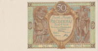 Банкнота 50 золотых 1929 года. Польша. р71
