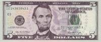 Банкнота 5 долларов 2006 года. США. р524(F)