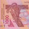 1000 франков 2014 года. Того. р815Tn