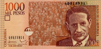 1000 песо 10.06.2011 года. Колумбия. р456n