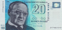 20 марок 1993 года. Финляндия. р123(14)